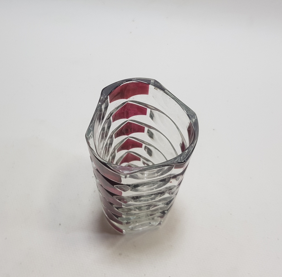 FRANSIZ YAPIMI ÇİFT RENKLİ ANTİKA VAZO