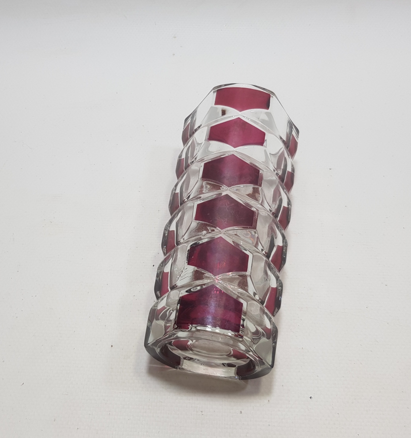 FRANSIZ YAPIMI ÇİFT RENKLİ ANTİKA VAZO