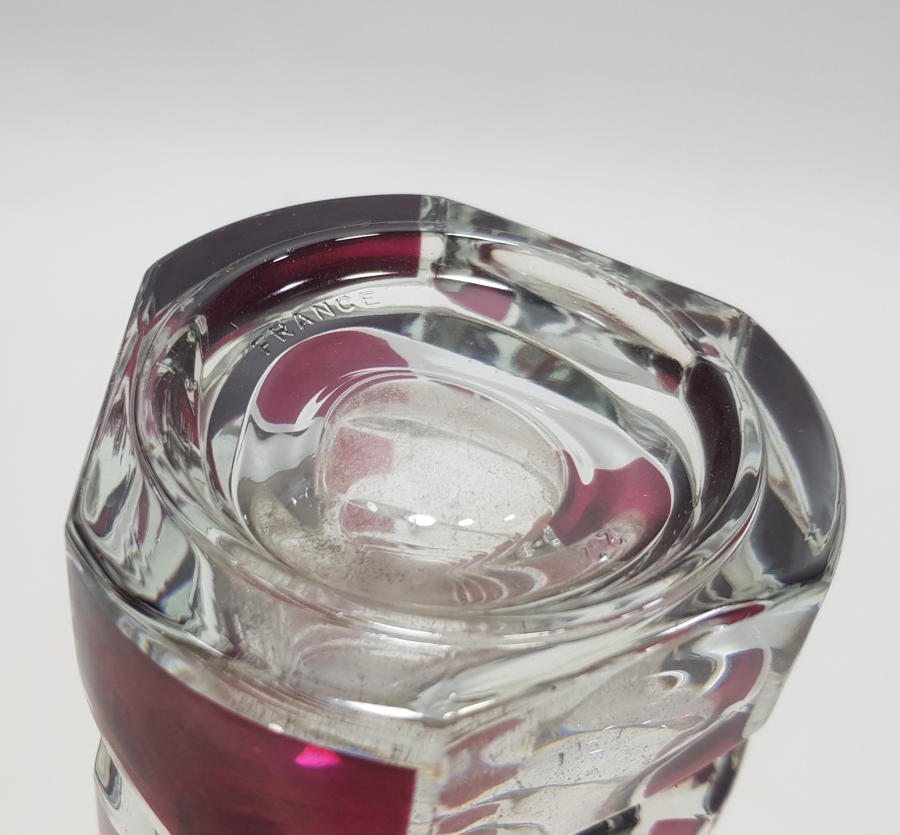 FRANSIZ YAPIMI ÇİFT RENKLİ ANTİKA VAZO