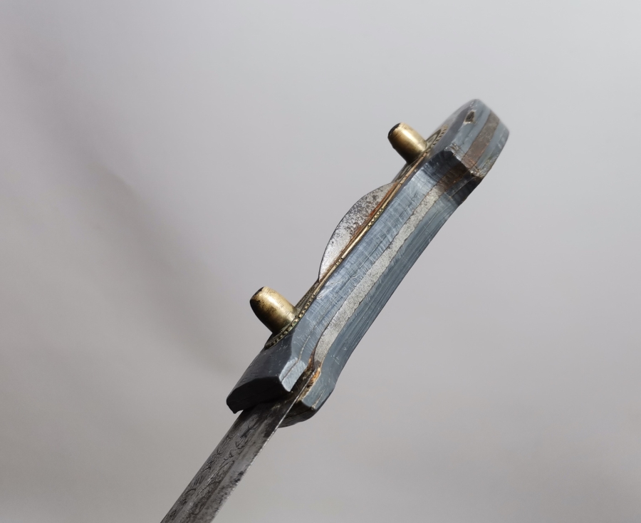 ÜZERİ BOYDAN BOYA OSMANLICA YAZILI OSMANLI DÖNEMİ BÜYÜK BOY ÇOK NADİR ÇERKES KAMASI