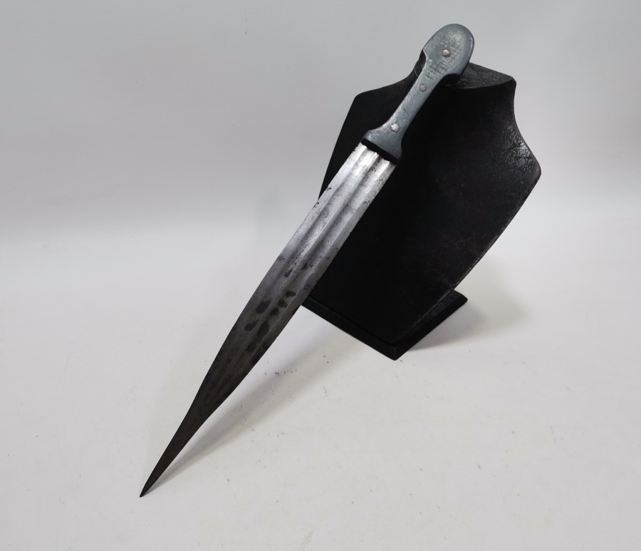 ÜZERİ BOYDAN BOYA OSMANLICA YAZILI OSMANLI DÖNEMİ BÜYÜK BOY ÇOK NADİR ÇERKES KAMASI