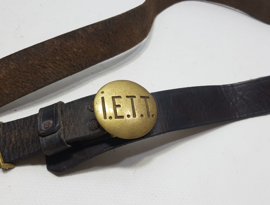 ORİJİNAL KEMERİYLE CUMHURİYET BAŞLARI ÇOK NADİR TRAMVAY VATMANI KEMERİ VE TOKASI