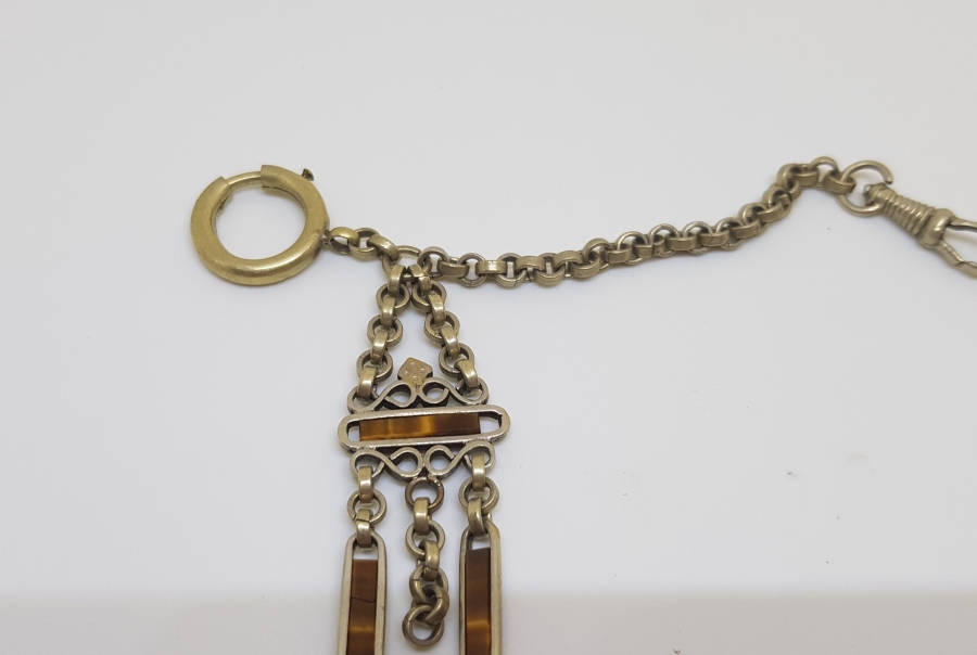 1900 BAŞLARI KAPLAN GÖZÜ TAŞLI ANTİKA FRANSIZ CEP SAATİ KÖSTEĞİ