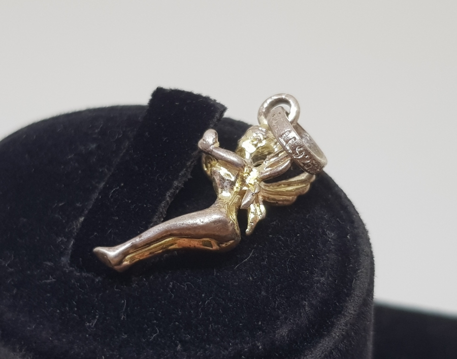 MELEK FİGÜRLÜ GÜMÜŞ KOLYE UCU