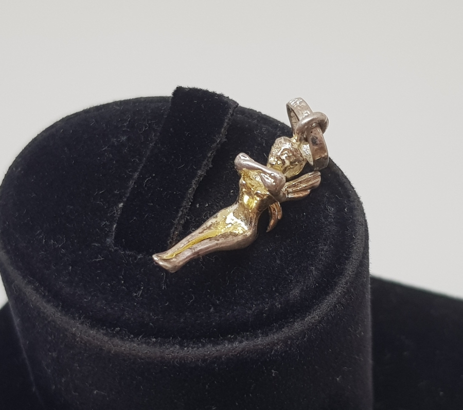 MELEK FİGÜRLÜ GÜMÜŞ KOLYE UCU