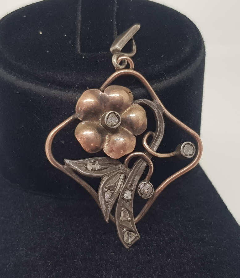 OSMANLI DÖNEMİ ELMAS TAŞLI ALTIN ÖZEL YAPIM KOLYE UCU