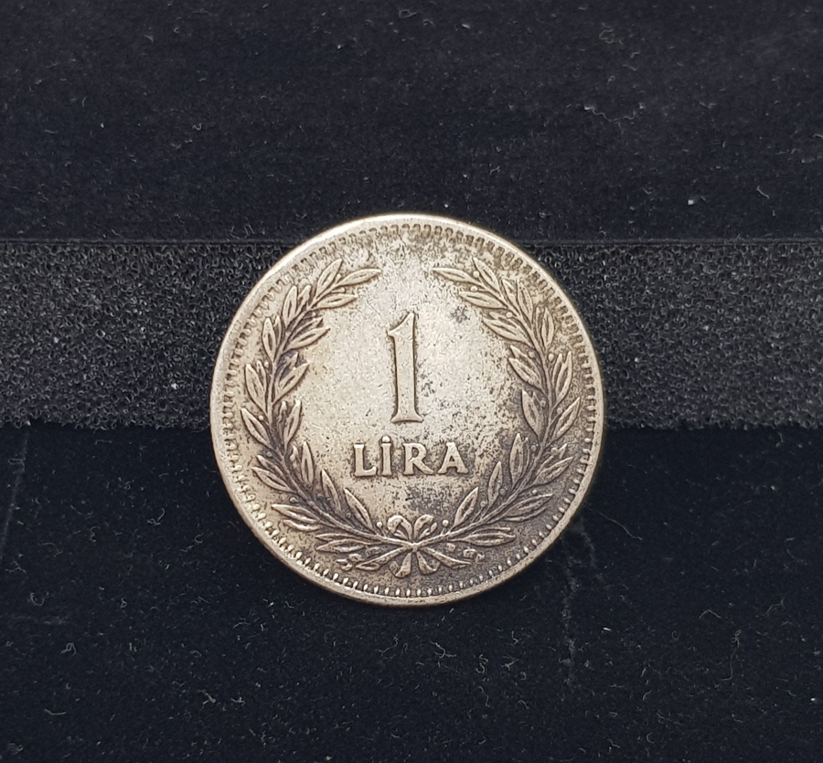 1948 YILI GÜMÜŞ 1 LİRA - TÜRKİYE CUMHURİYETİ'NİN TEDAVULDEKİ SON GÜMÜŞ PARASI