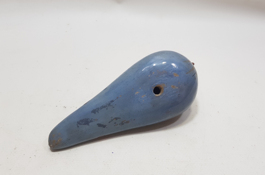 GÜNEY AMERİKA YAPIMI EL BOYAMA ANTİKA TOPRAK KUŞ FİGÜRÜ