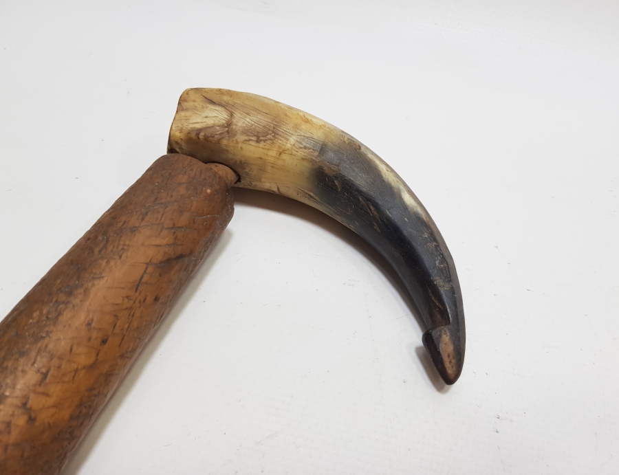 OSMANLI DÖNEMİ AHŞAP VE BOYNUZDAN YAPILMIŞ ÇOK NADİR ELÇEK