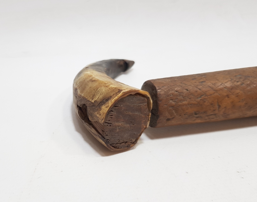 OSMANLI DÖNEMİ AHŞAP VE BOYNUZDAN YAPILMIŞ ÇOK NADİR ELÇEK