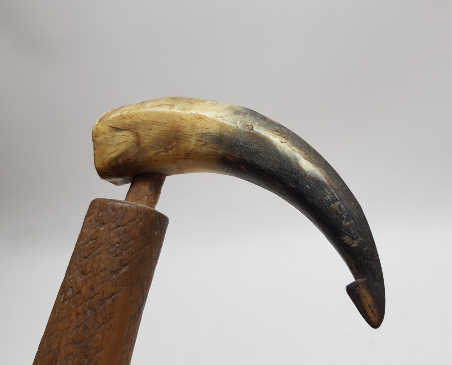 OSMANLI DÖNEMİ AHŞAP VE BOYNUZDAN YAPILMIŞ ÇOK NADİR ELÇEK