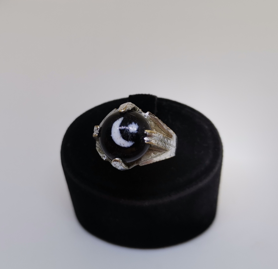 ÜZERİ AY YILDIZLI OSMANLI DÖNEMİ NADİR OPAL TAŞLI YÜZÜK