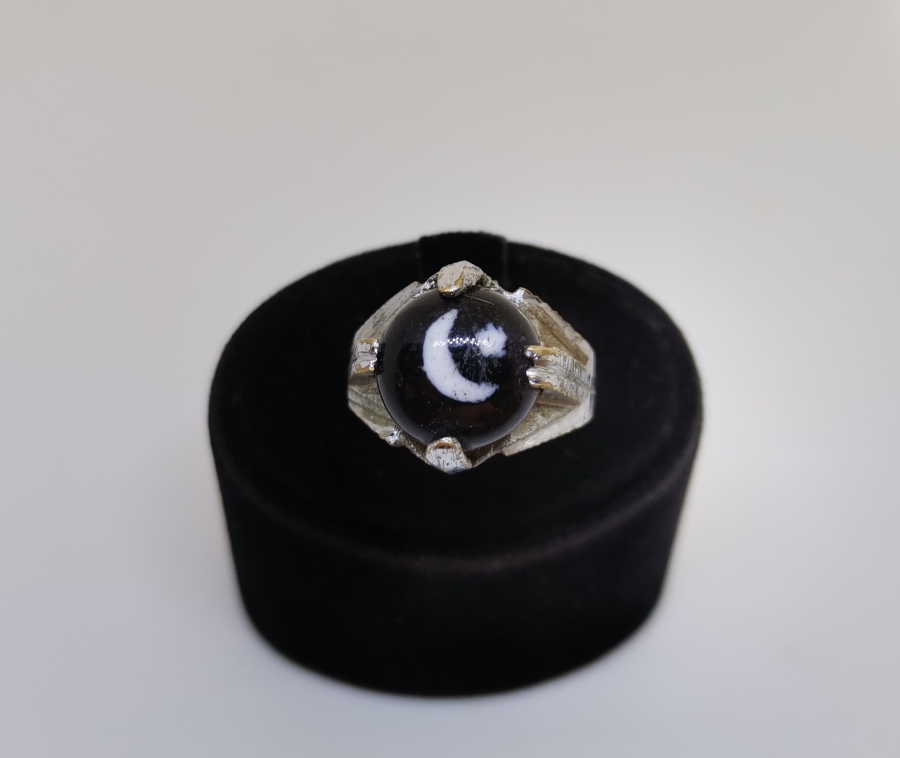 ÜZERİ AY YILDIZLI OSMANLI DÖNEMİ NADİR OPAL TAŞLI YÜZÜK