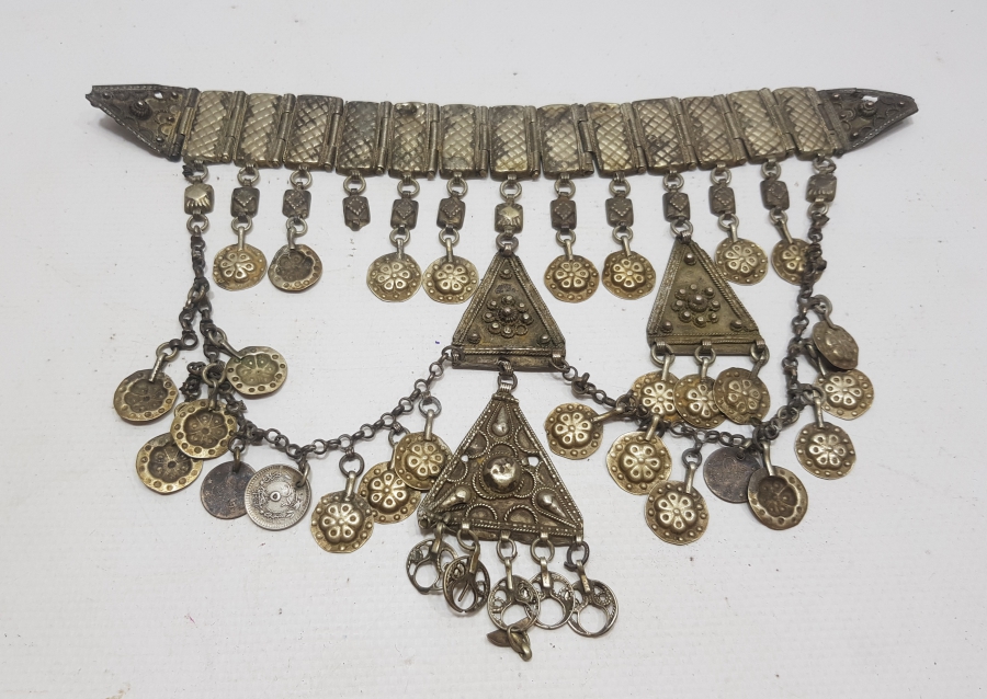 OSMANLI DÖNEMİ ANADOLU İŞİ BÜYÜK BOY GÜMÜŞ DÖŞLÜK