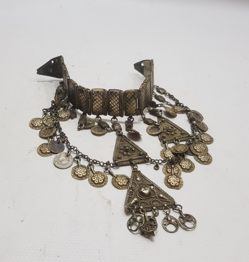 OSMANLI DÖNEMİ ANADOLU İŞİ BÜYÜK BOY GÜMÜŞ DÖŞLÜK