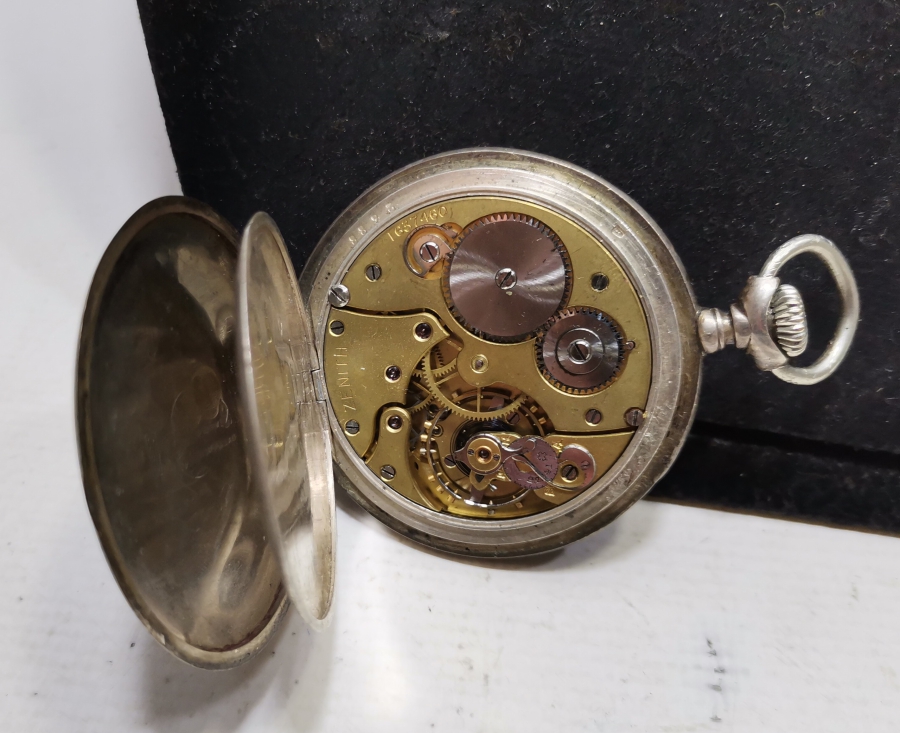 OSMANLI DÖNEMİ GÜMÜŞ KASA ZENİTH MARKA ÇOK NADİR KURMALI CEP SAATİ