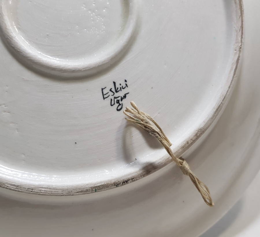 KÜTAHYA İŞİ EL BOYAMA ÖZEL YAPIM BÜYÜK BOY DUVAR TABAĞI