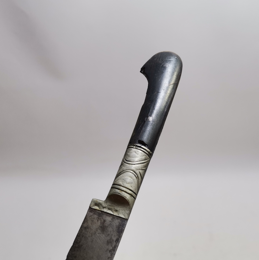 ORİJİNAL KININDA OSMANLI DÖNEMİ SÜRMENE İŞİ BOYNUZ SAPLI VE SAVAT İŞÇİLİKLİ KAMA