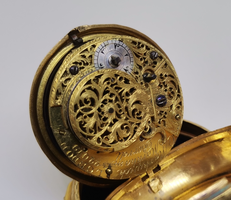 1800 BAŞLARI MARKWİCK MARKAM USTA YAPIMI İKİ KASALI TOMBAK CEP SAATİ