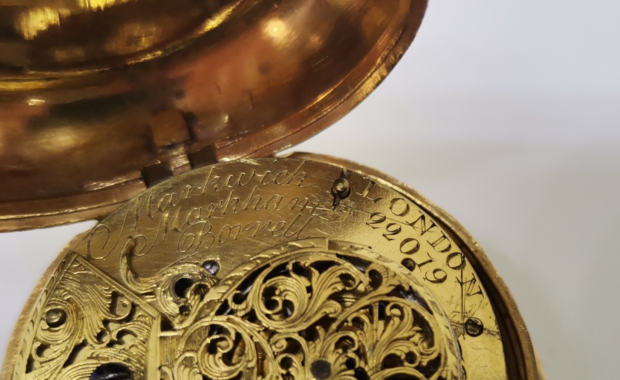 1800 BAŞLARI MARKWİCK MARKAM USTA YAPIMI İKİ KASALI TOMBAK CEP SAATİ