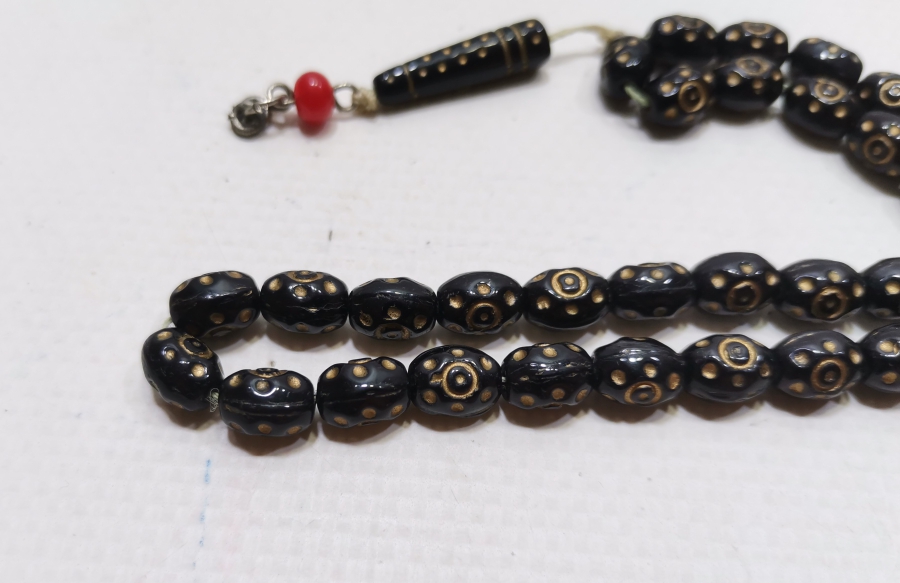 ÜZERİ ALTIN VERMEYLİ BEYKOZ İŞİ ÇOK NADİR 33LÜ TESPİH