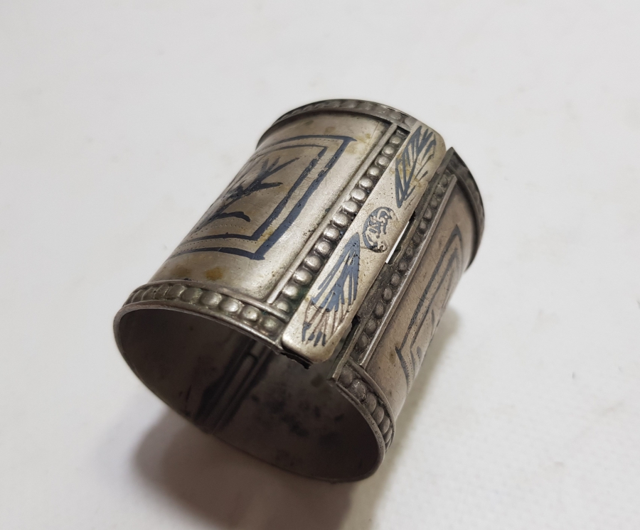 OSMANLI DÖNEMİ SAVATLI VE USTA DAMGALI VAN İŞİ BÜYÜK BOY GELİN BİLEZİĞİ