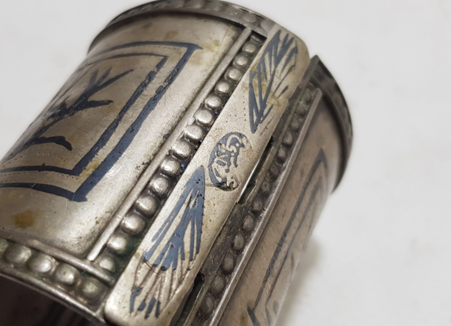 OSMANLI DÖNEMİ SAVATLI VE USTA DAMGALI VAN İŞİ BÜYÜK BOY GELİN BİLEZİĞİ