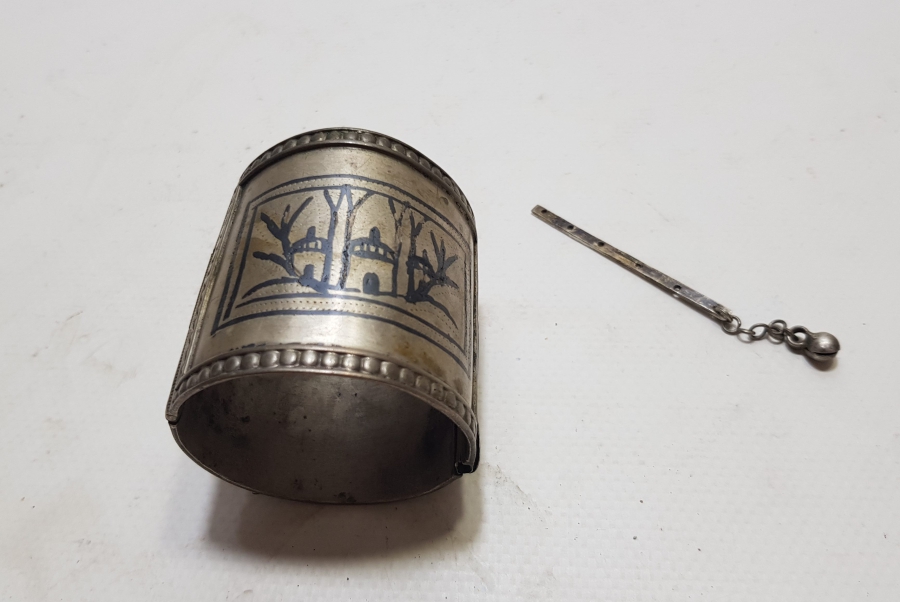 OSMANLI DÖNEMİ SAVATLI VE USTA DAMGALI VAN İŞİ BÜYÜK BOY GELİN BİLEZİĞİ