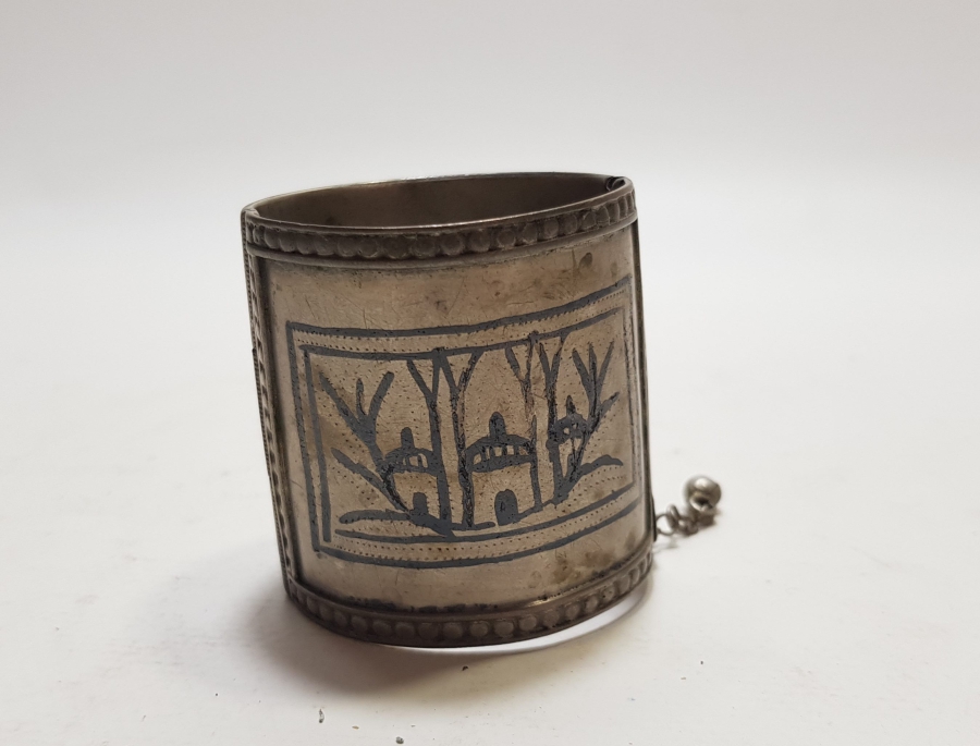 OSMANLI DÖNEMİ SAVATLI VE USTA DAMGALI VAN İŞİ BÜYÜK BOY GELİN BİLEZİĞİ