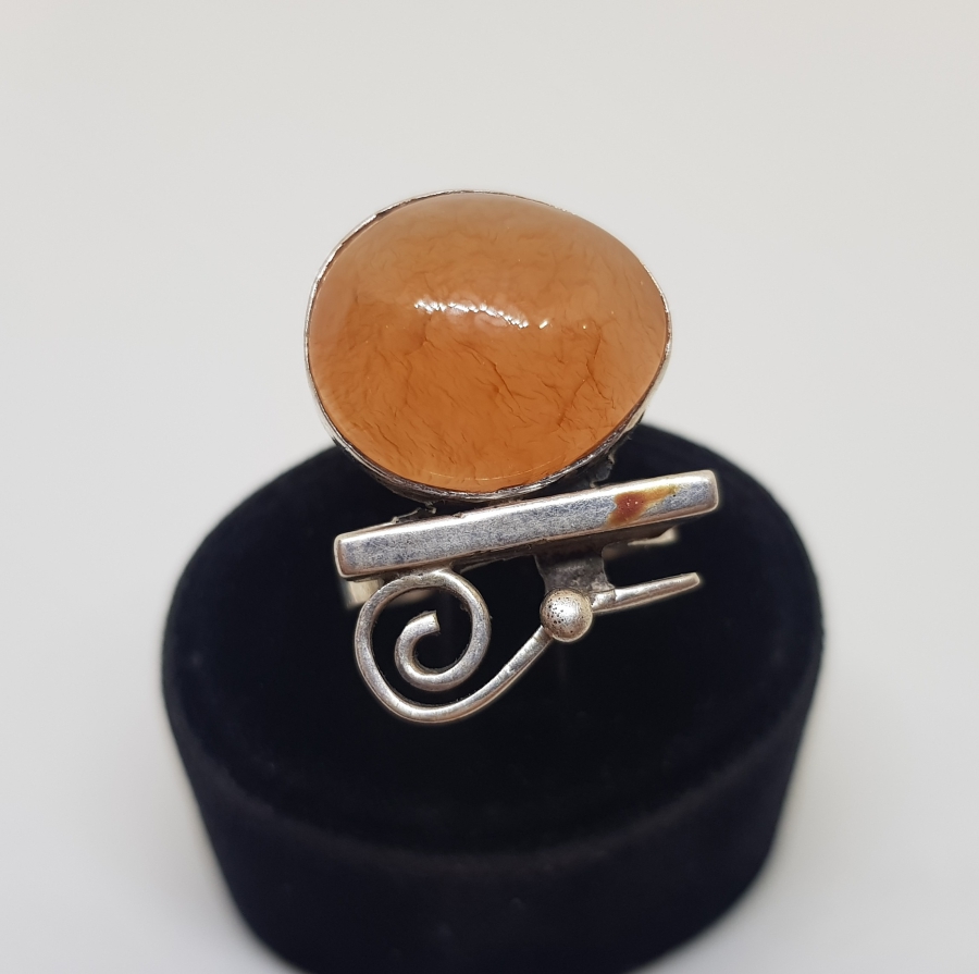 ÖZEL DİZAYN YEŞİM TAŞLI GÜMÜŞ YÜZÜK