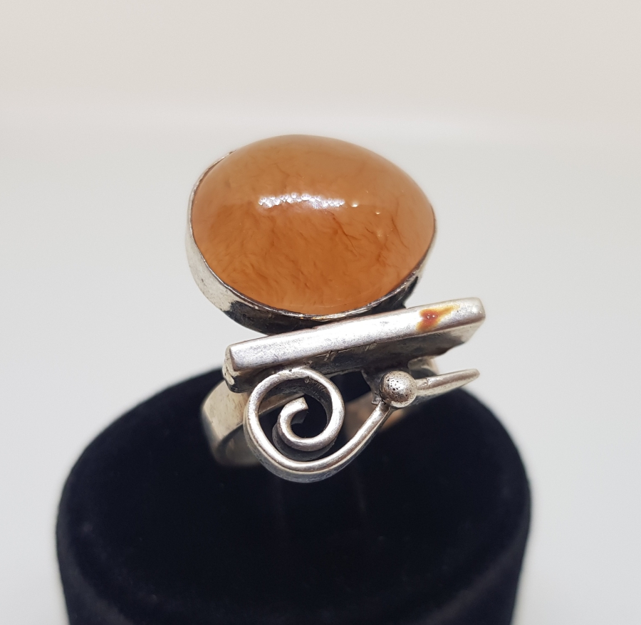 ÖZEL DİZAYN YEŞİM TAŞLI GÜMÜŞ YÜZÜK