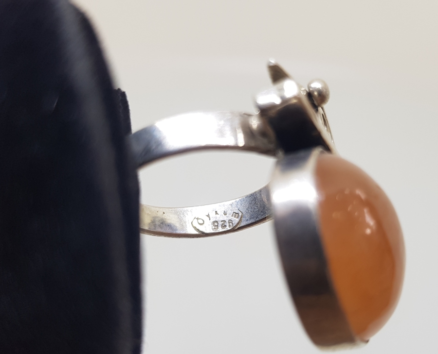 ÖZEL DİZAYN YEŞİM TAŞLI GÜMÜŞ YÜZÜK