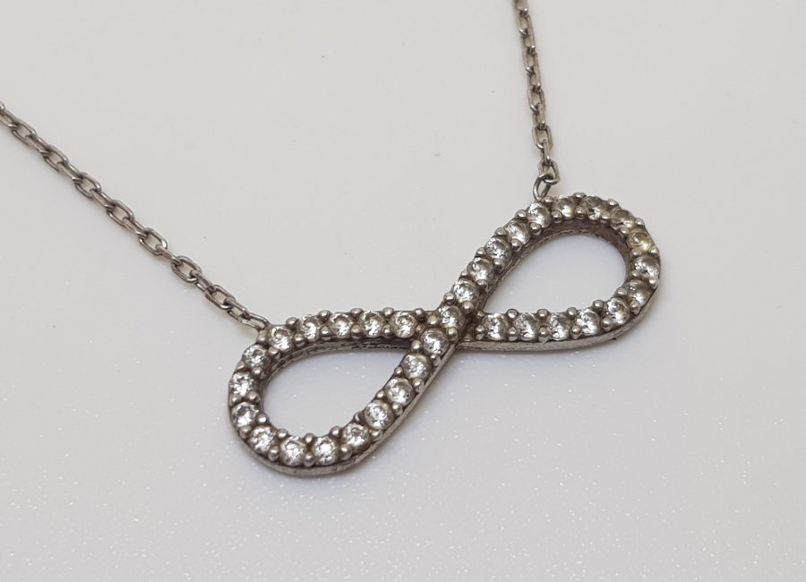 SONSUZLUK GÖRSELLİ GÜMÜŞ KOLYE UCU