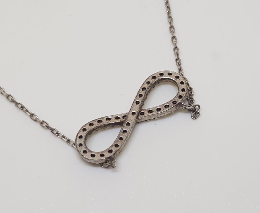 SONSUZLUK GÖRSELLİ GÜMÜŞ KOLYE UCU