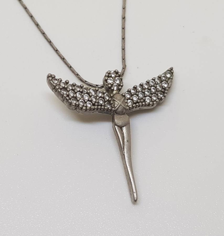 PERİ FORMLU GÜMÜŞ KOLYE UCU