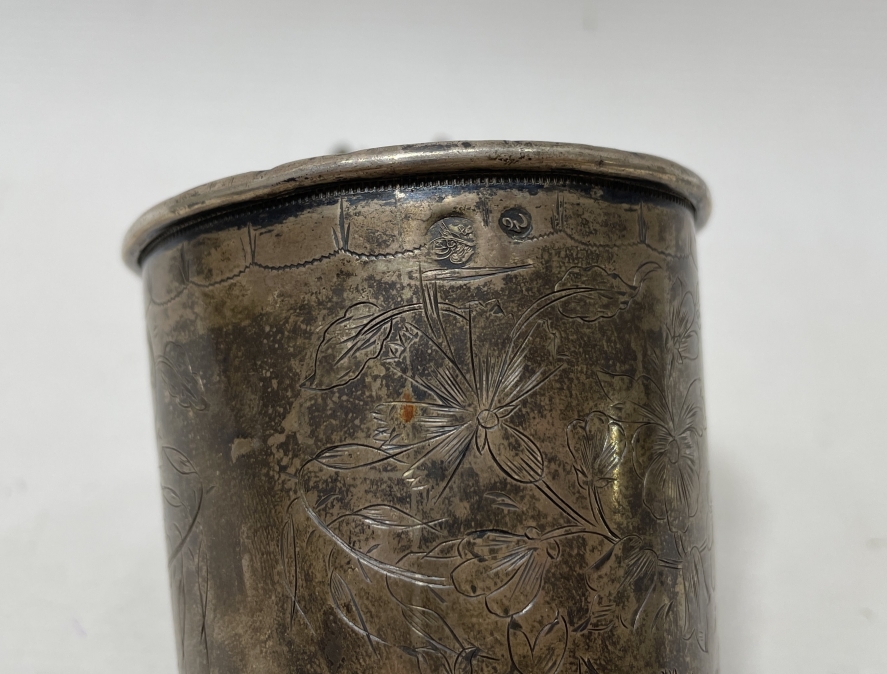 ÜZERİ KALEM İŞÇİLİKLİ ABDÜLHAMİD HAN TUĞRALI VE SAH DAMGALI BÜYÜK BOY SU BARDAĞI