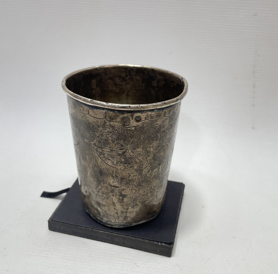 ÜZERİ KALEM İŞÇİLİKLİ ABDÜLHAMİD HAN TUĞRALI VE SAH DAMGALI BÜYÜK BOY SU BARDAĞI