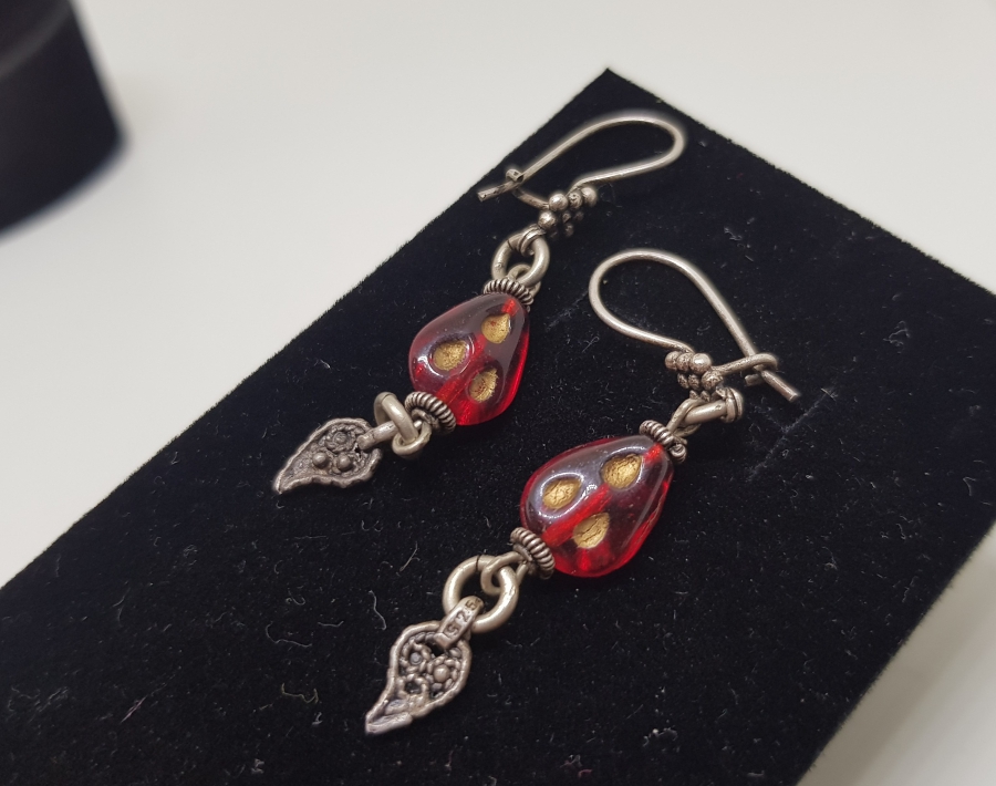 OSMANLI DÖNEMİ BEYKOZ İŞİ ÇOK NADİR EL YAPIMI KÜPE