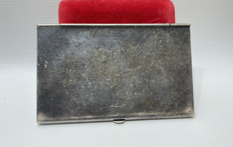 TURGUT ÖZALA AİT ANTİKA GÜMÜŞ KARTVİZİTLİK