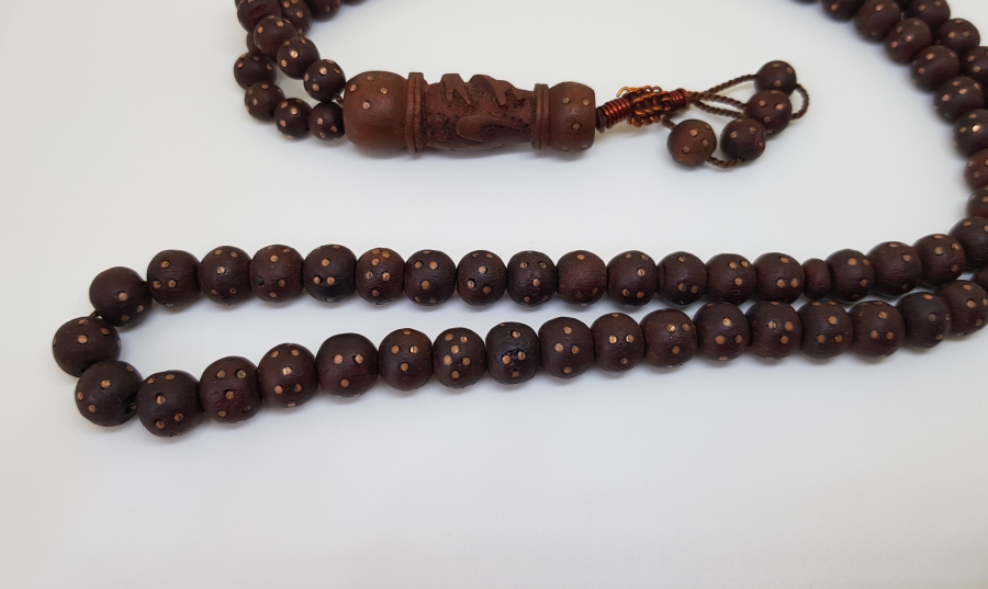 İMAMESİNDE OSMANLICA YA ALİ YAZILI OSMANLI DÖNEMİ ÇOK NADİR DERVİŞ TESPİHİ