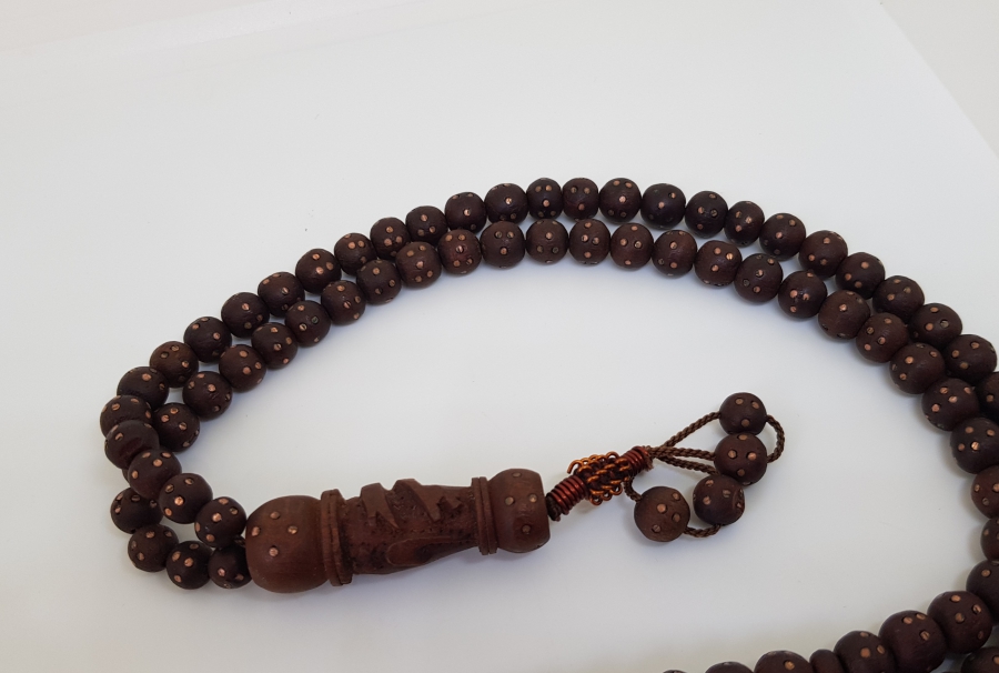 İMAMESİNDE OSMANLICA YA ALİ YAZILI OSMANLI DÖNEMİ ÇOK NADİR DERVİŞ TESPİHİ