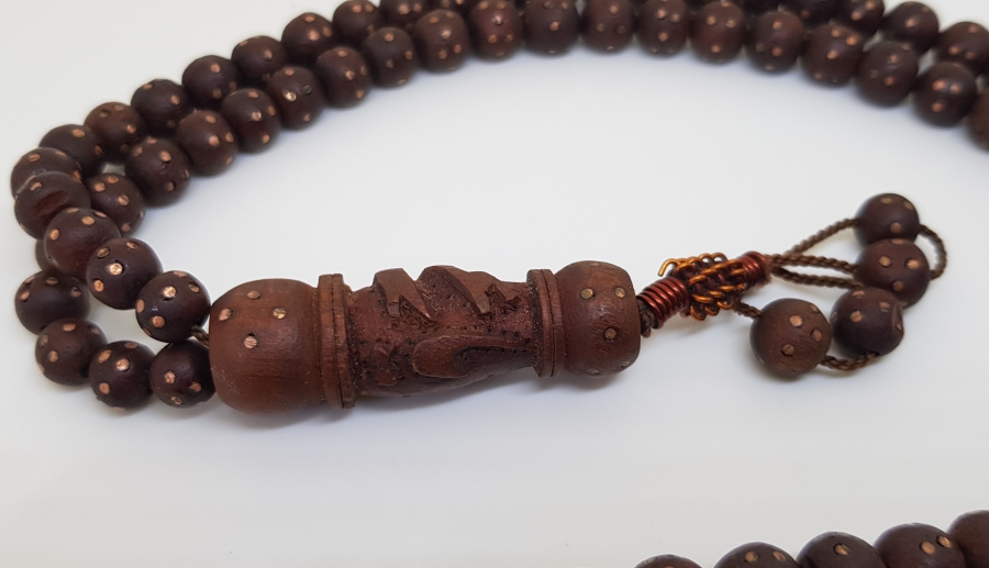 İMAMESİNDE OSMANLICA YA ALİ YAZILI OSMANLI DÖNEMİ ÇOK NADİR DERVİŞ TESPİHİ