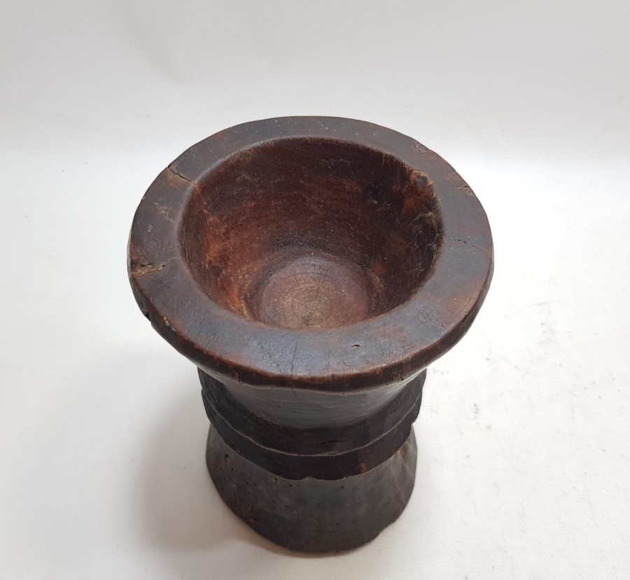 YEKPARE AĞAÇTAN EL OYMA İŞÇİLİKLİ OSMANLI DÖNEMİ ÇOK NADİR ŞİFACI DİBEĞİ - ECZACI DİBEĞİ