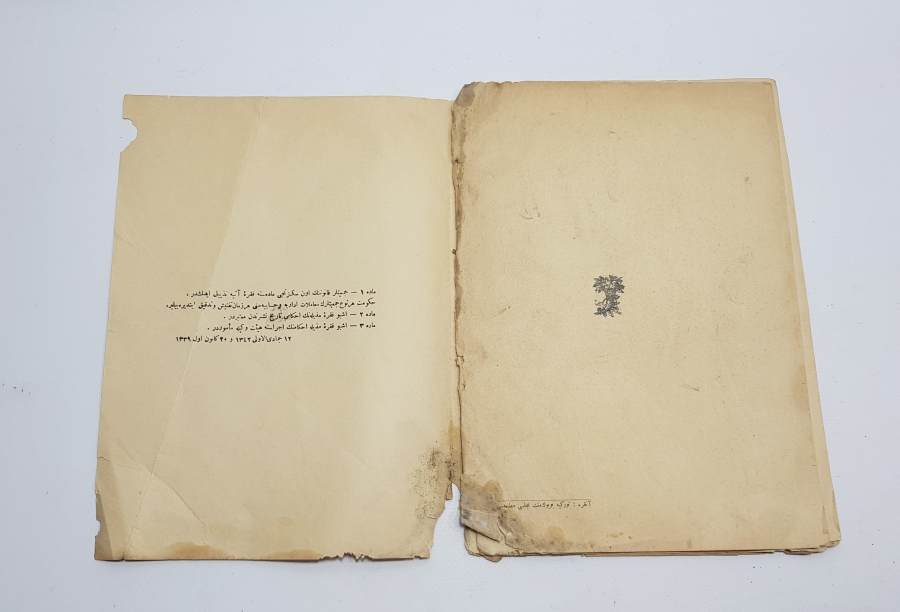 TEKİLAT-I MAHSUSA AMBLEMLİ 1928 YILI ÖNCESİ NADİR BÜYÜK MİLLET MECLİSİ TUTANAKLARI