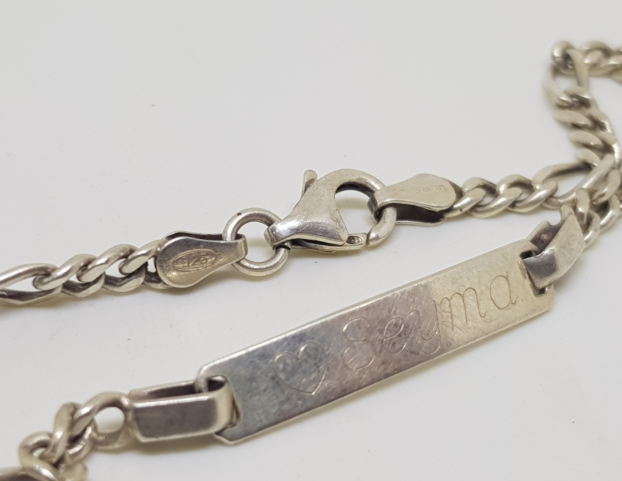 ŞEYMA YAZILI GÜMÜŞ BİLEKLİK