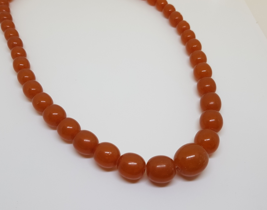 OSMANLI DÖNEMİ BÜYÜK HABBELİ SECCAR DAMLA KEHRİBAR GERDANLIK