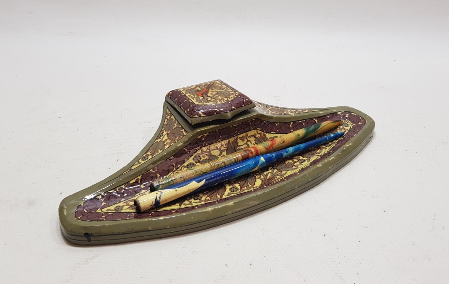 OSMANLI DÖNEMİ EL BOYAMA ÇOK NADİR PAPİER MACHE HOKKA