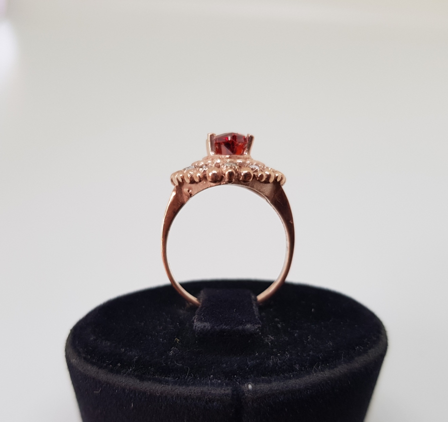 SİTRİN VE ELMAS TAŞLI MEKİK MODELİ YÜZÜK