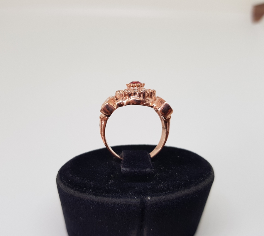 YAKUT VE ELMAS TAŞLI KOÇ BAŞI MODELİ YÜZÜK