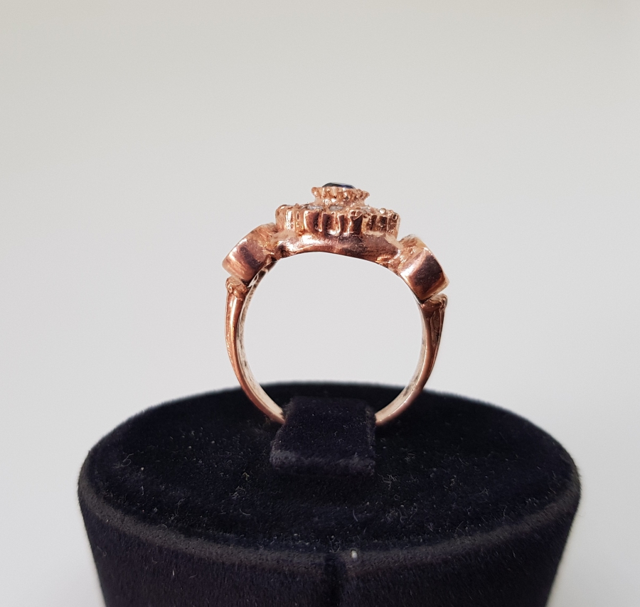 SİTRİN VE ELMAS TAŞLI KOÇBAŞI MODELİ YÜZÜK